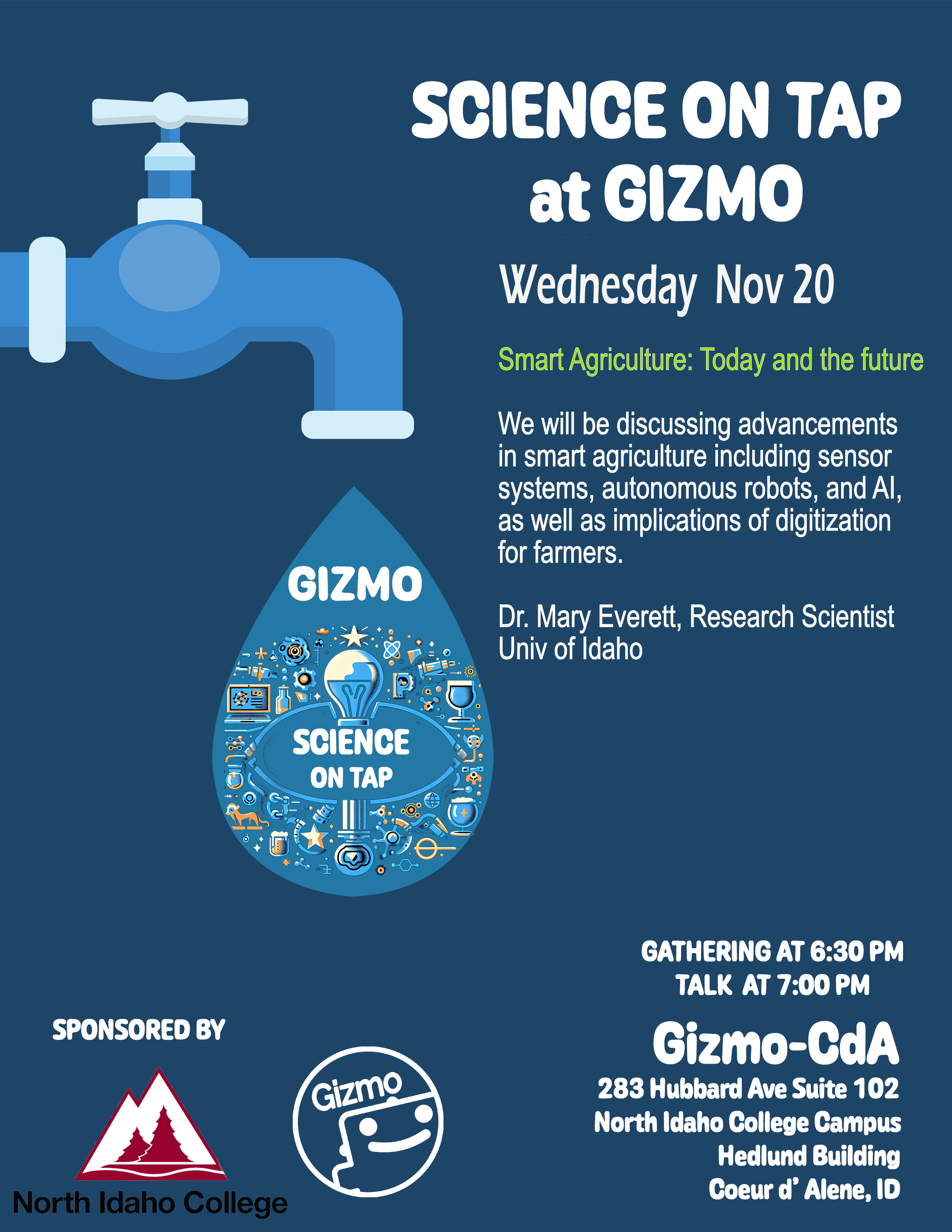 Science on Tap -- 11/20/24 at Gizmo-CdA